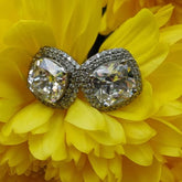 Cushion Cut Moissanite Stud Earrings in 925 Sterling Silver